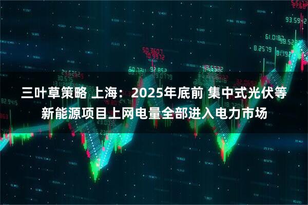 三叶草策略 上海：2025年底前 集中式光伏等新能源项目上网电量全部进入电力市场