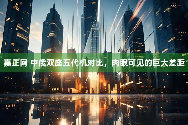 嘉正网 中俄双座五代机对比，肉眼可见的巨大差距